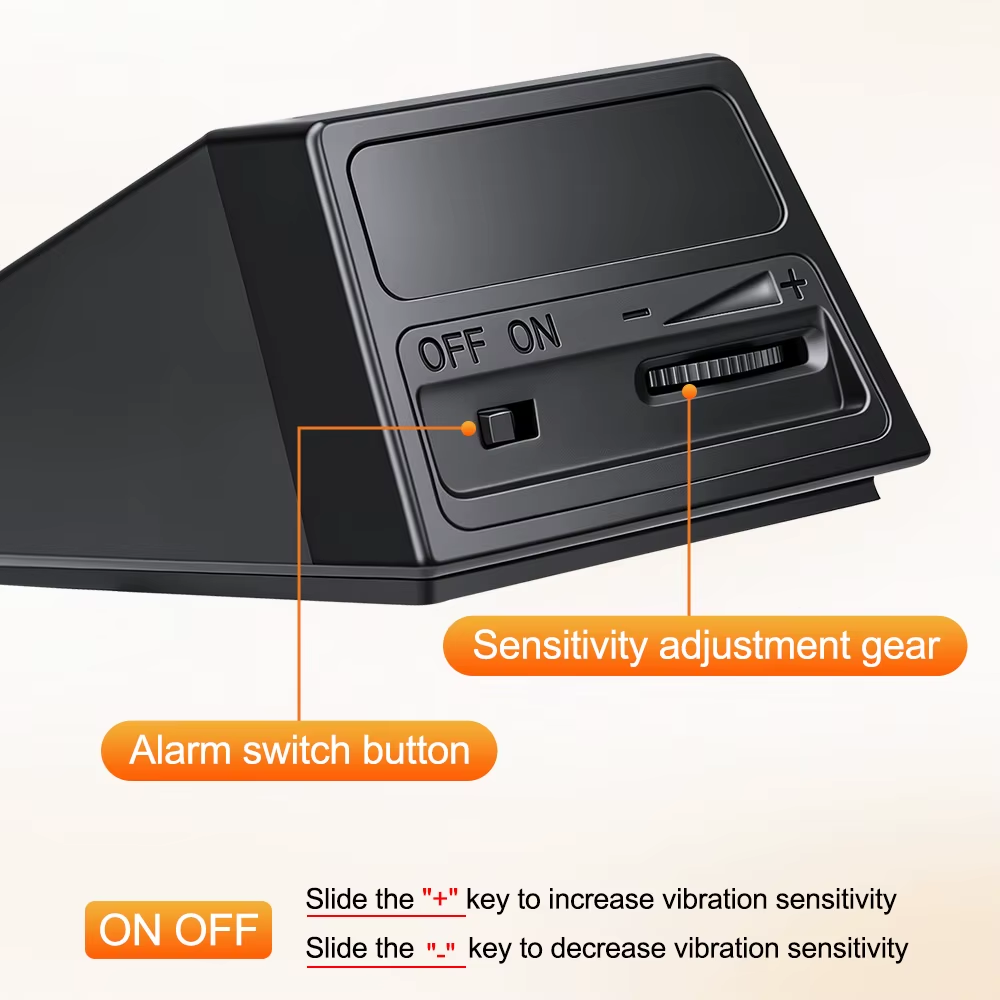 Portable Door Stop Alarm 130dB Sound Light Security Alarm Anti-Theft Anti-Wolf Adjustable Sensitivity Long Battery Life Alarm
