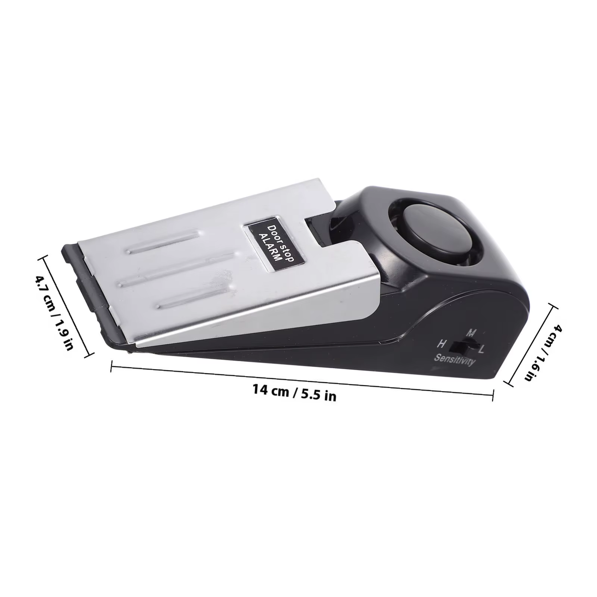 Portable Door Stopper with Alarm Security Feature Press-Type Non-Skid Door for Babies Women Home Floor Use