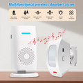 KERUI Split Welcome Chime Bell Intelligent Wireless Doorbell PIR Sensor Alarm Multiple Ringtones 433mhz Alarm Detector for Home