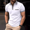 Men's Short-sleeved POLO Shirts Button-down Color Men's Sports POLO Shirts