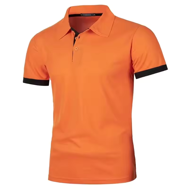 Summer Mens Polo Shirts Short Sleeve Sport T Shirt Quick Dry Athletic Workout Polo Lightweight Breathable Streetwear